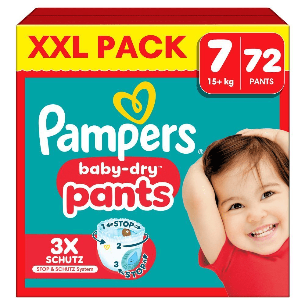 Bild: Pampers Baby-Dry Windelhosen Größe 7, XXL PACK