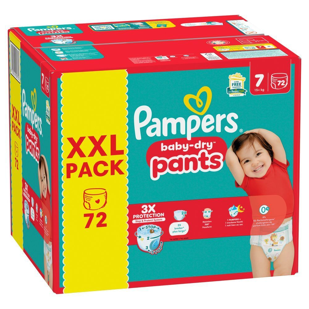 Bild: Pampers Baby-Dry Windelhosen Größe 7, XXL PACK
