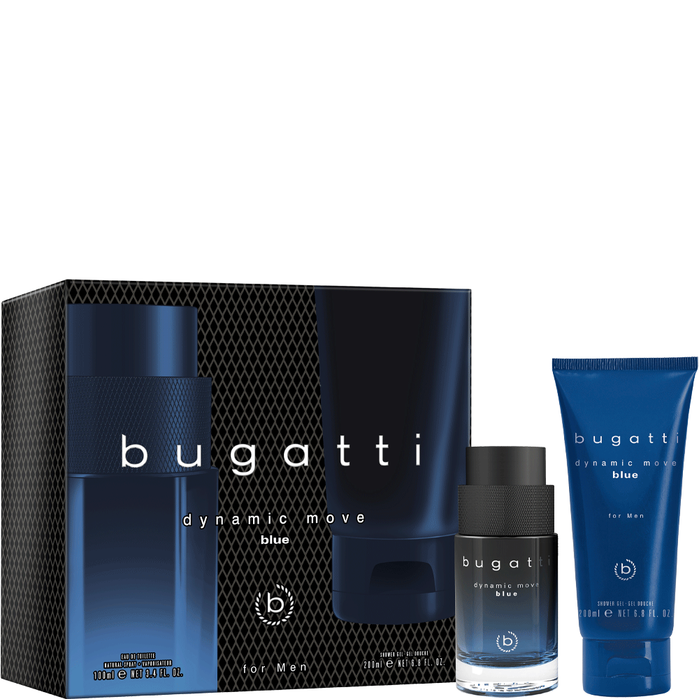 Bild: Bugatti Dynamic Move Man Blue Geschenkset Eau de Toilette 100 ml + Duschgel 200 ml