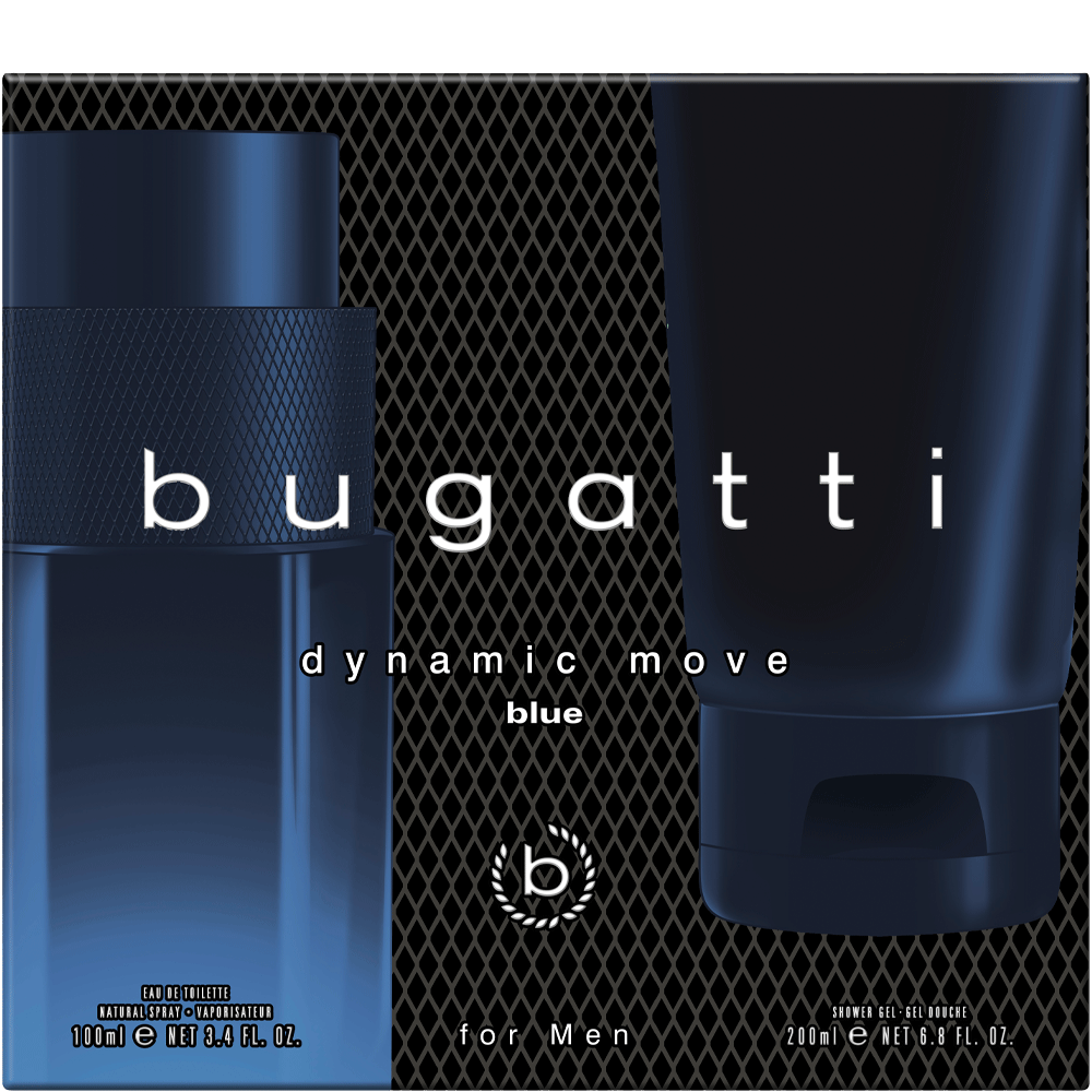 Bild: Bugatti Dynamic Move Man Blue Geschenkset Eau de Toilette 100 ml + Duschgel 200 ml