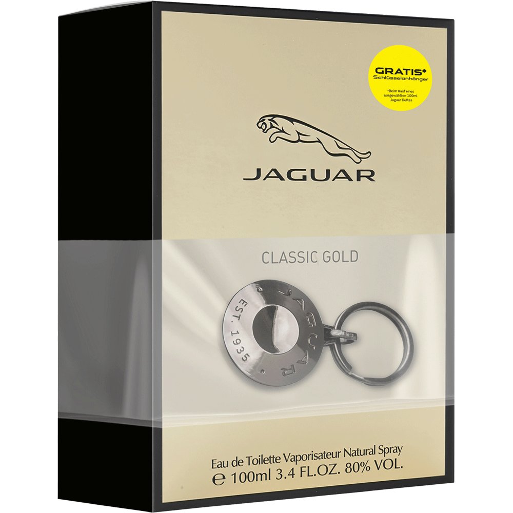 Bild: Jaguar Classic Gold Geschenkset Eau de Toilette 100 ml + Schlüsselanhänger