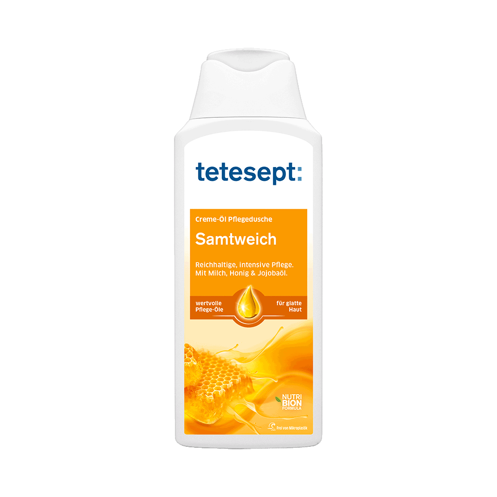 Bild: tetesept: Creme-Öl Pflegedusche Samtweich