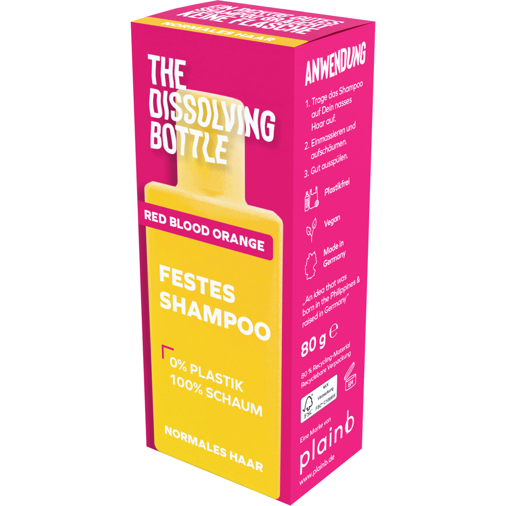 Bild: The Dissolving Bottle Festes Shampoo Red Blood Orange