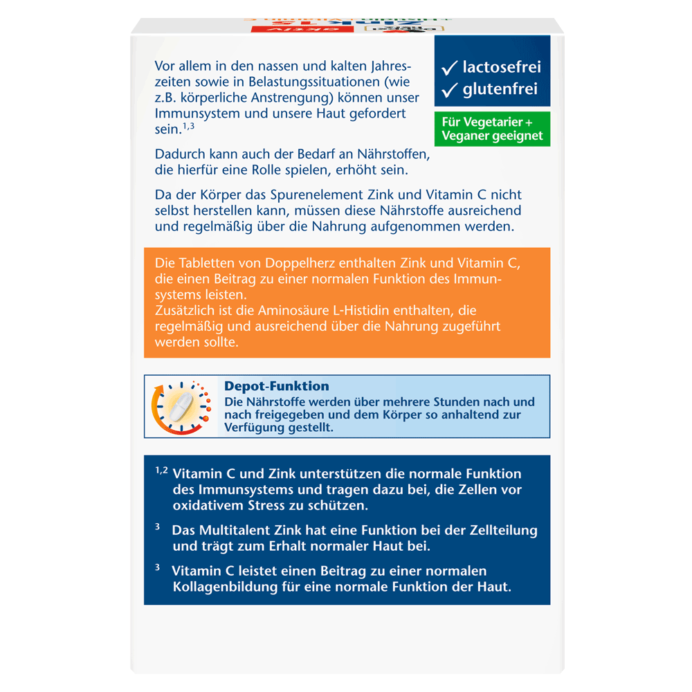 Bild: DOPPELHERZ Zink 15 + Histidin + Vitamin C