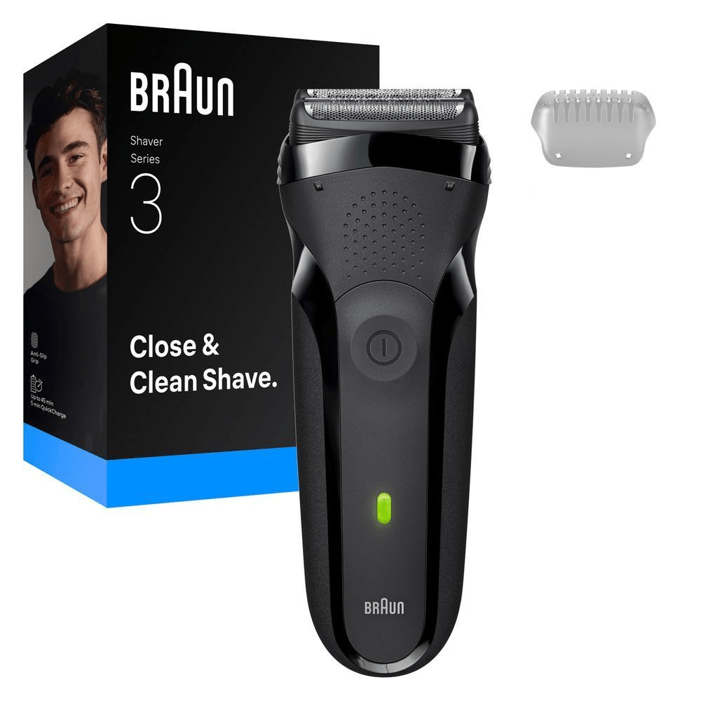 Bild: Braun Series 3 Elektrorasierer, Trockenrasierer, 300s, Grau