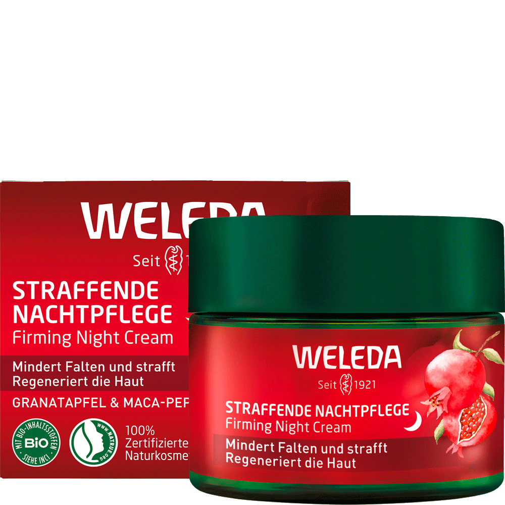 Bild: WELEDA Straffende Nachtpflege Granatapfel & Maca- Peptide