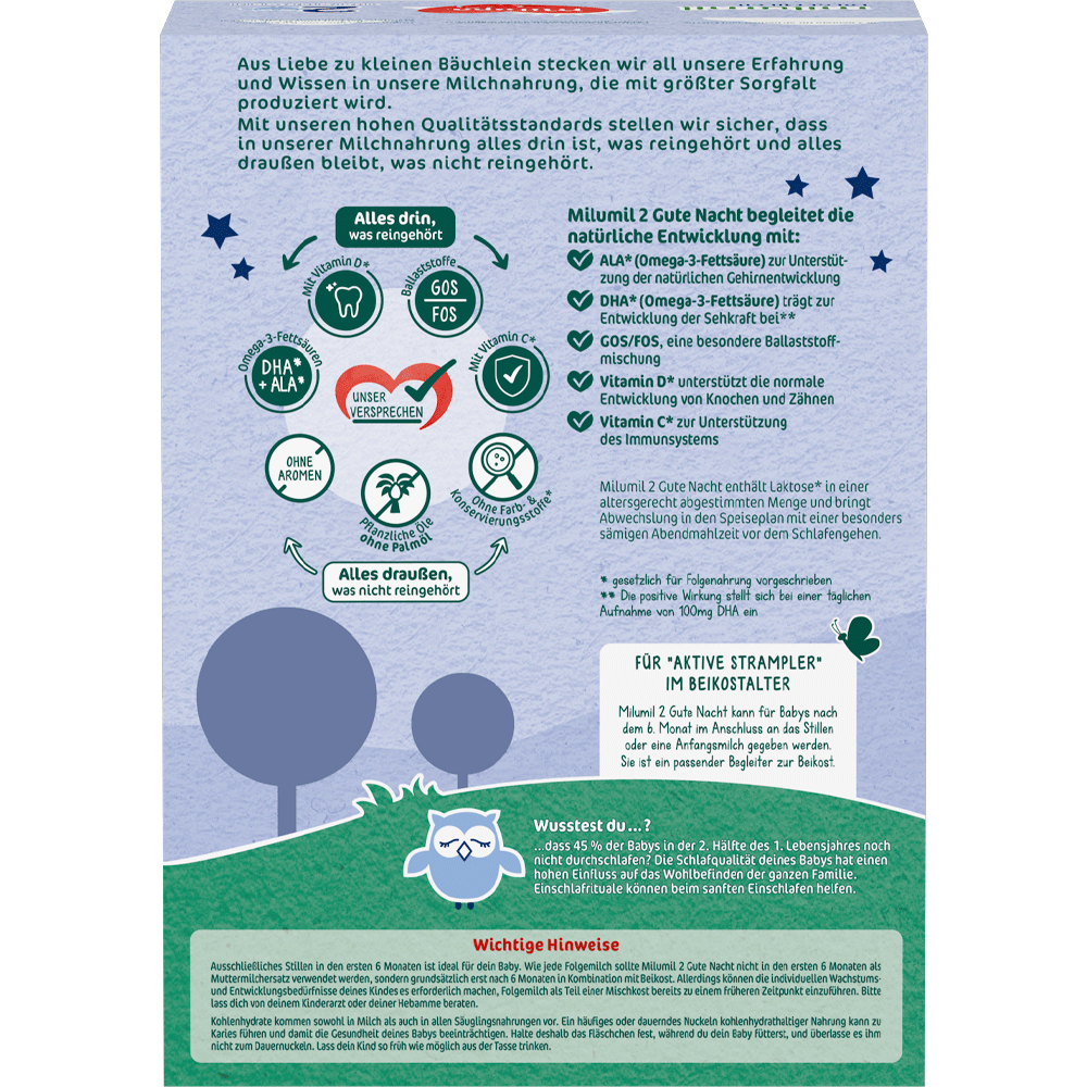Bild: Milupa Milumil Gute Nacht Fläschchen