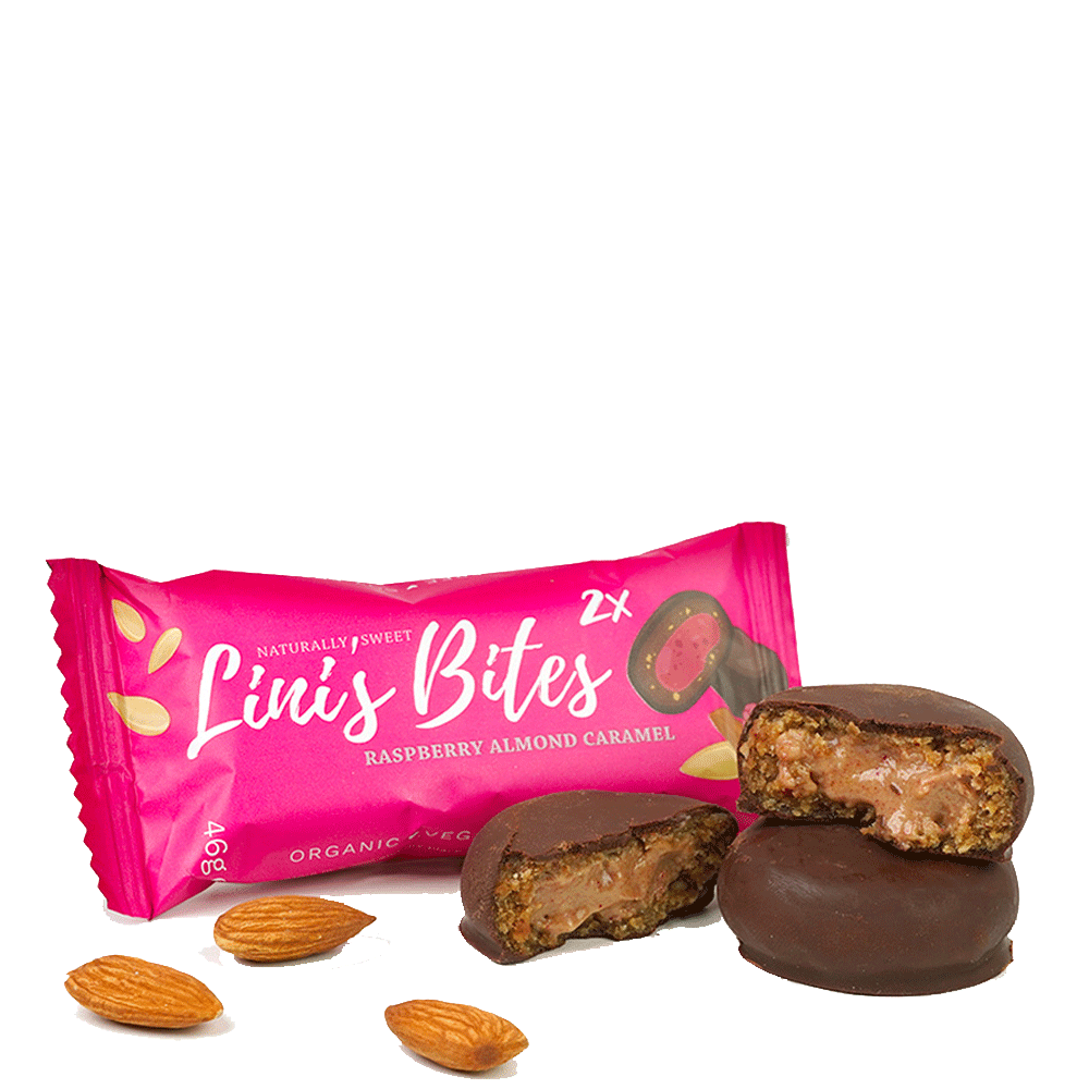 Bild: Linis Bites Pralinis Raspberry Almond