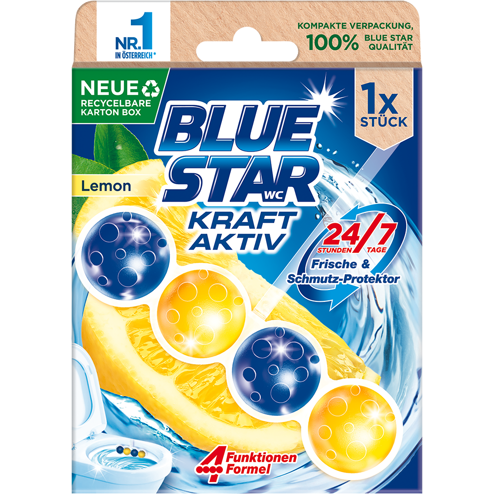 Bild: Blue Star Kraft Aktiv WC-Steine Lemon