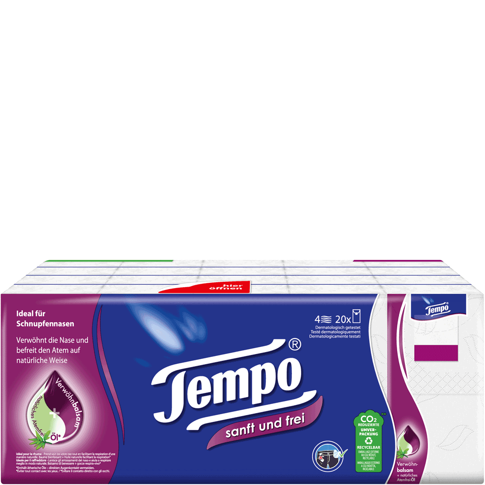 Bild: Tempo Taschentücher sanft und frei