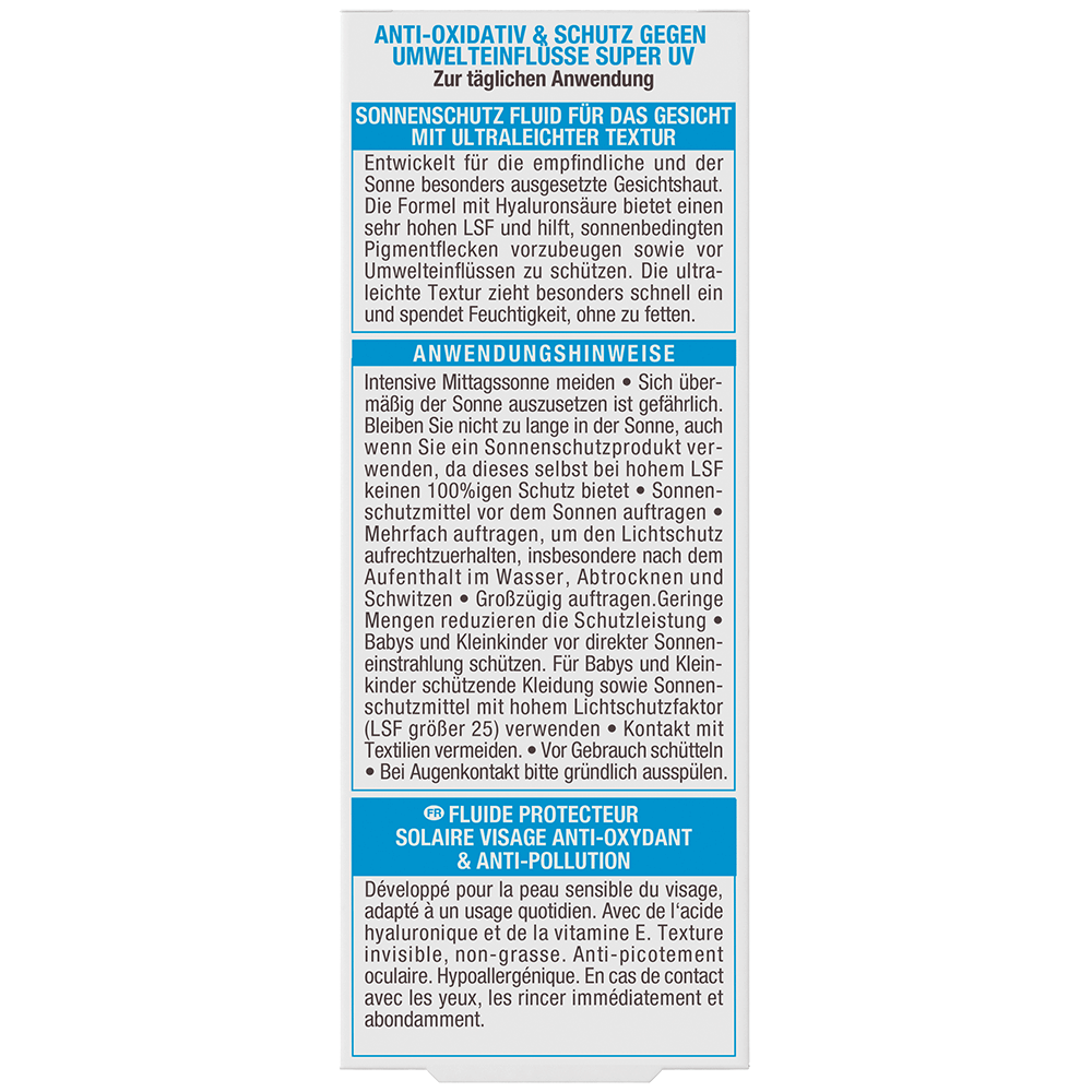 Bild: GARNIER AMBRE SOLAIRE Super UV Sonnenschutzfluid mit Hyaluronsäre LSF 50+ 