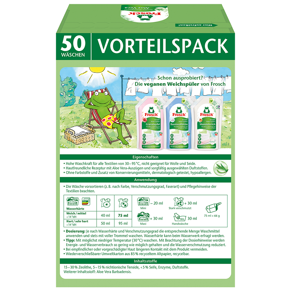 Bild: Frosch Waschpulver Sensitiv Aloe Vera 