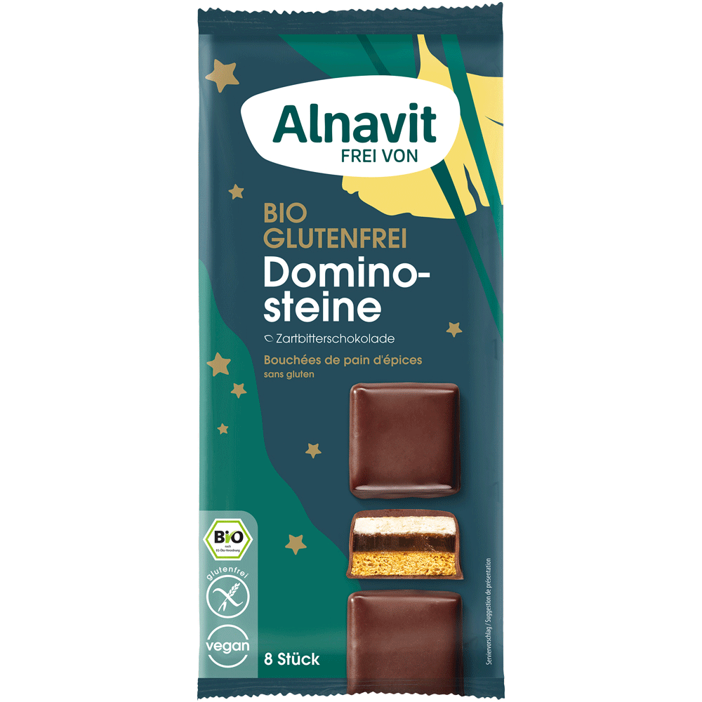 Bild: Alnavit Dominosteine Zartbitterschokolade