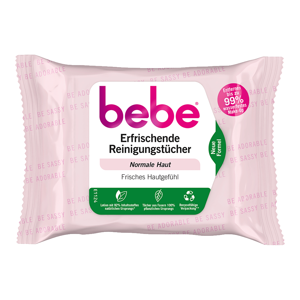 Bild: bebe Young Care 5 in 1 erfrischende Reinigungstücher