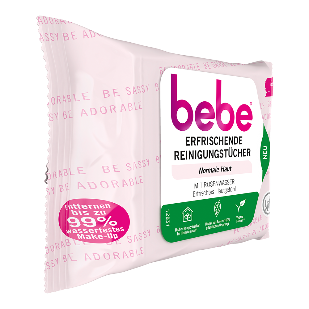 Bild: bebe Young Care 5 in 1 erfrischende Reinigungstücher