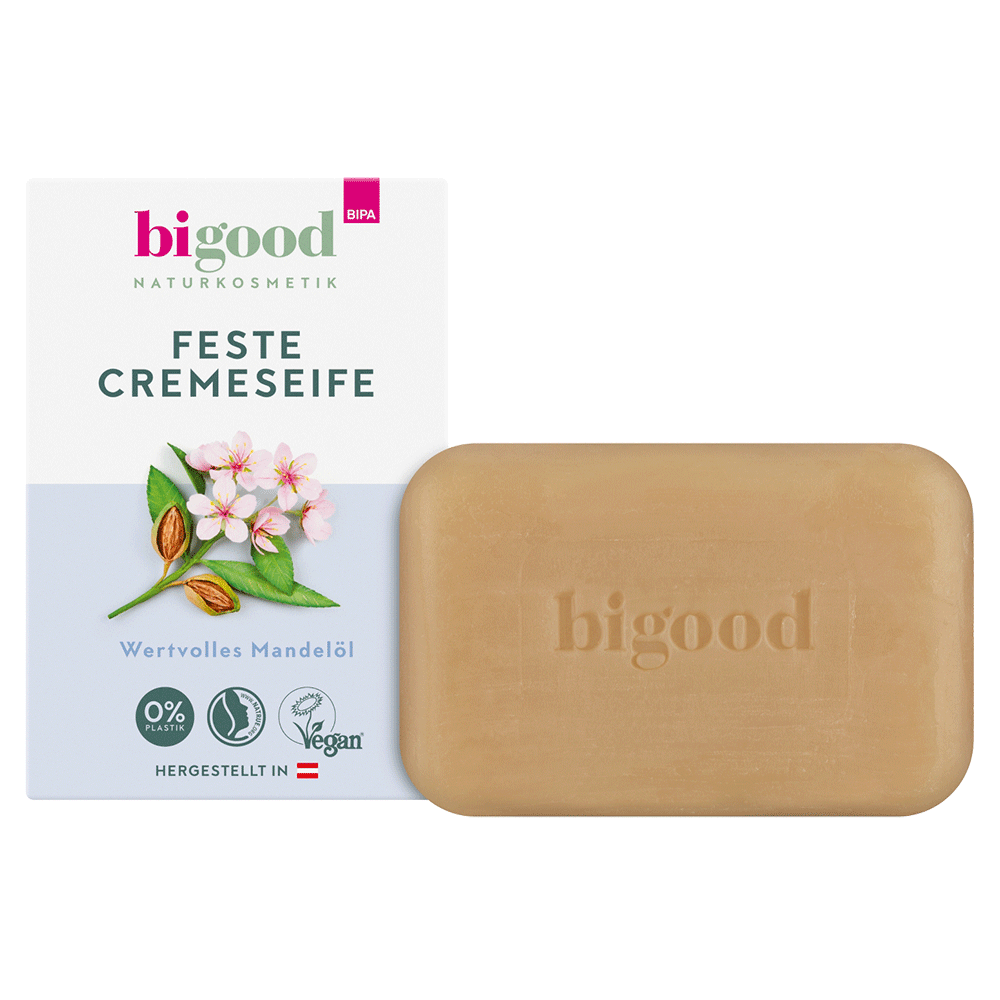 Bild: bi good Feste Cremeseife Mandelöl