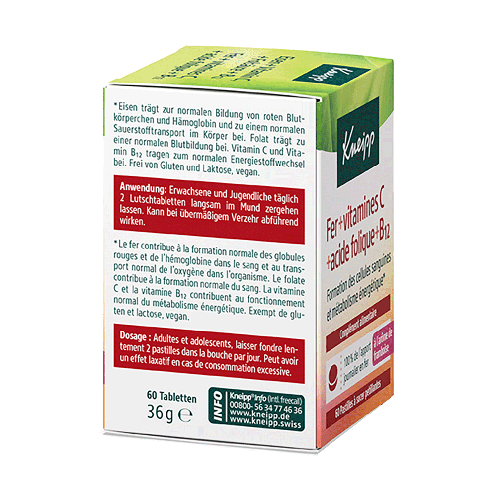 Bild: Kneipp Eisen + Vitamin C + Folsäure + B12