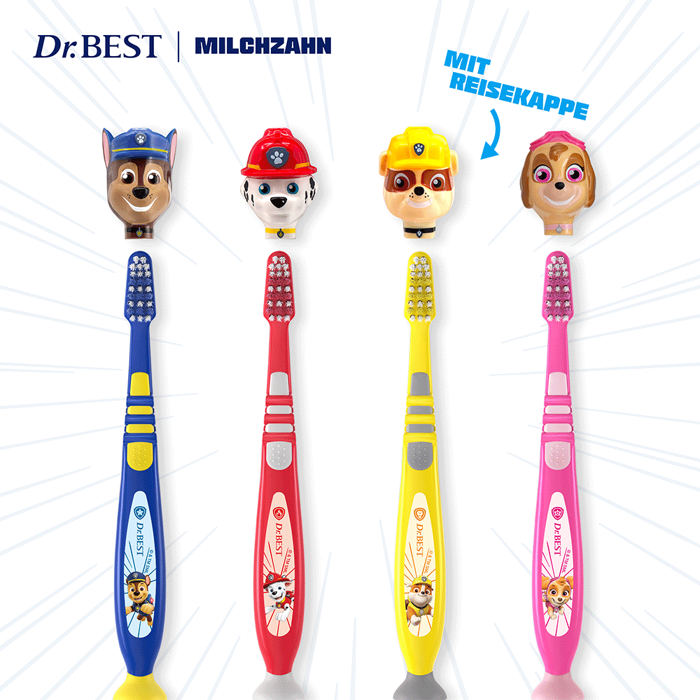 Bild: Dr. BEST Paw Patrol Zahnbürste mit Reisekappe