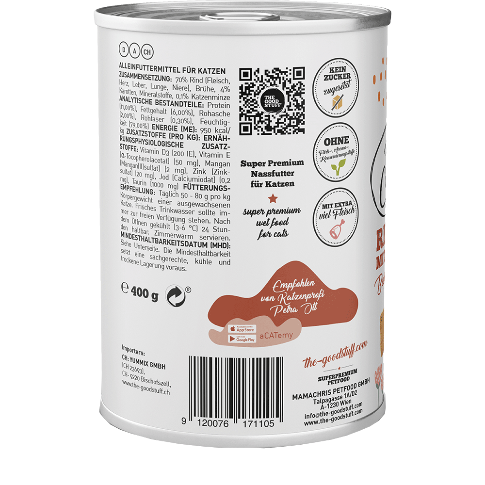 Bild: The Goodstuff for Cats Rind mit Karotte