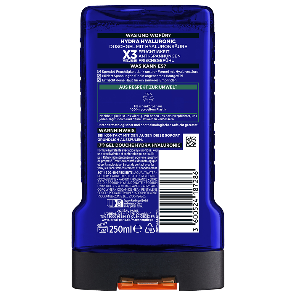 Bild: L'ORÉAL PARIS MEN EXPERT Hydra Hyaluronic Duschgel