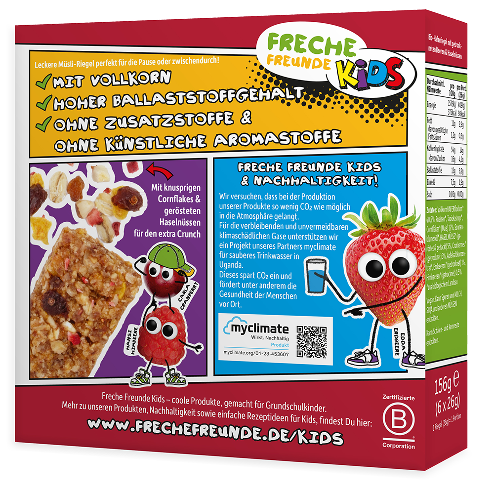 Bild: Freche Freunde Carlas Müsli Riegel Beere und Haselnuss