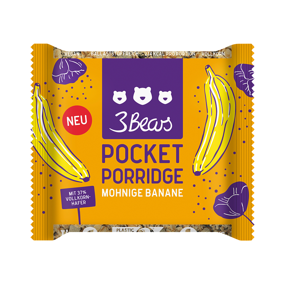 Bild: 3Bears Pocket Porridge Mohnige Banane 