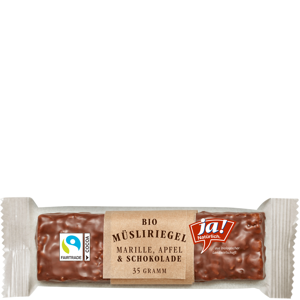 Bild: ja! Natürlich. Früchteriegel mit Schoko