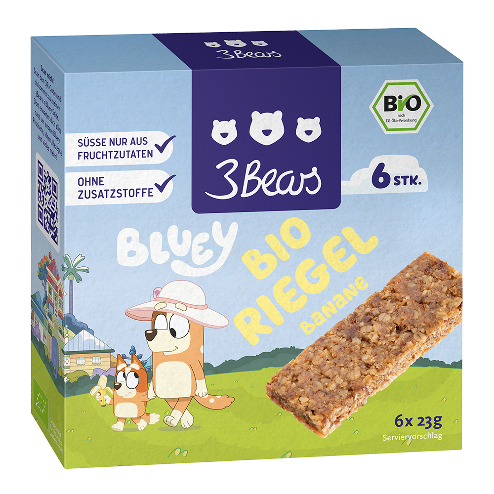 Bild: 3Bears Bluey Bio Riegel Banane 