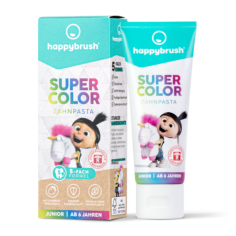 Bild: happybrush Zahnpasta Super Color Junior