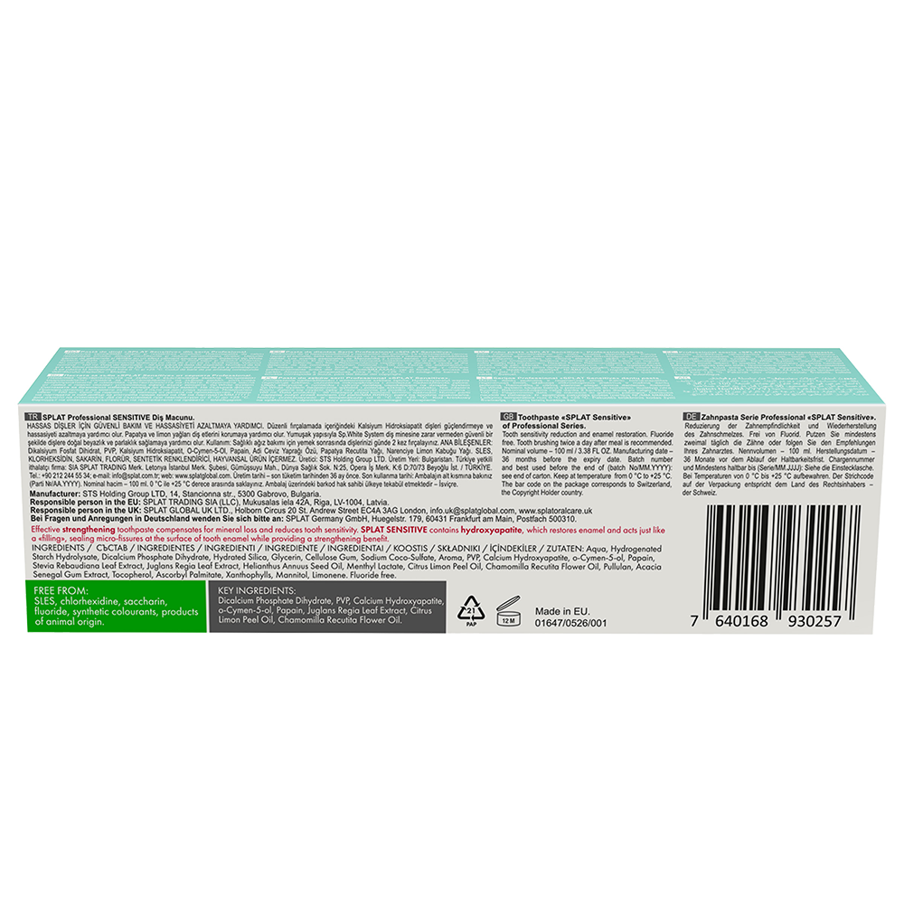 Bild: Splat Zahnpasta Sensitive