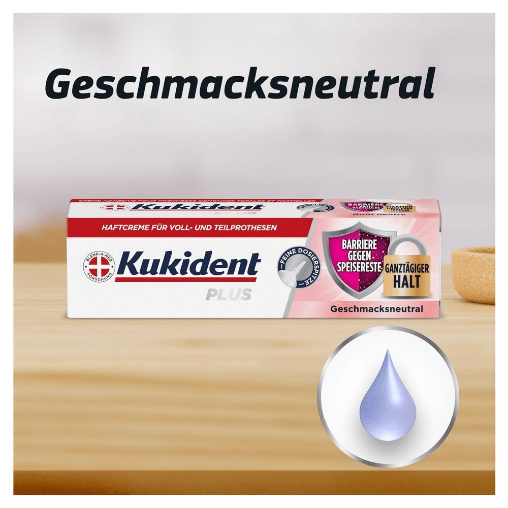 Bild: Kukident Plus Barriere Gegen Speisereste Haftcreme