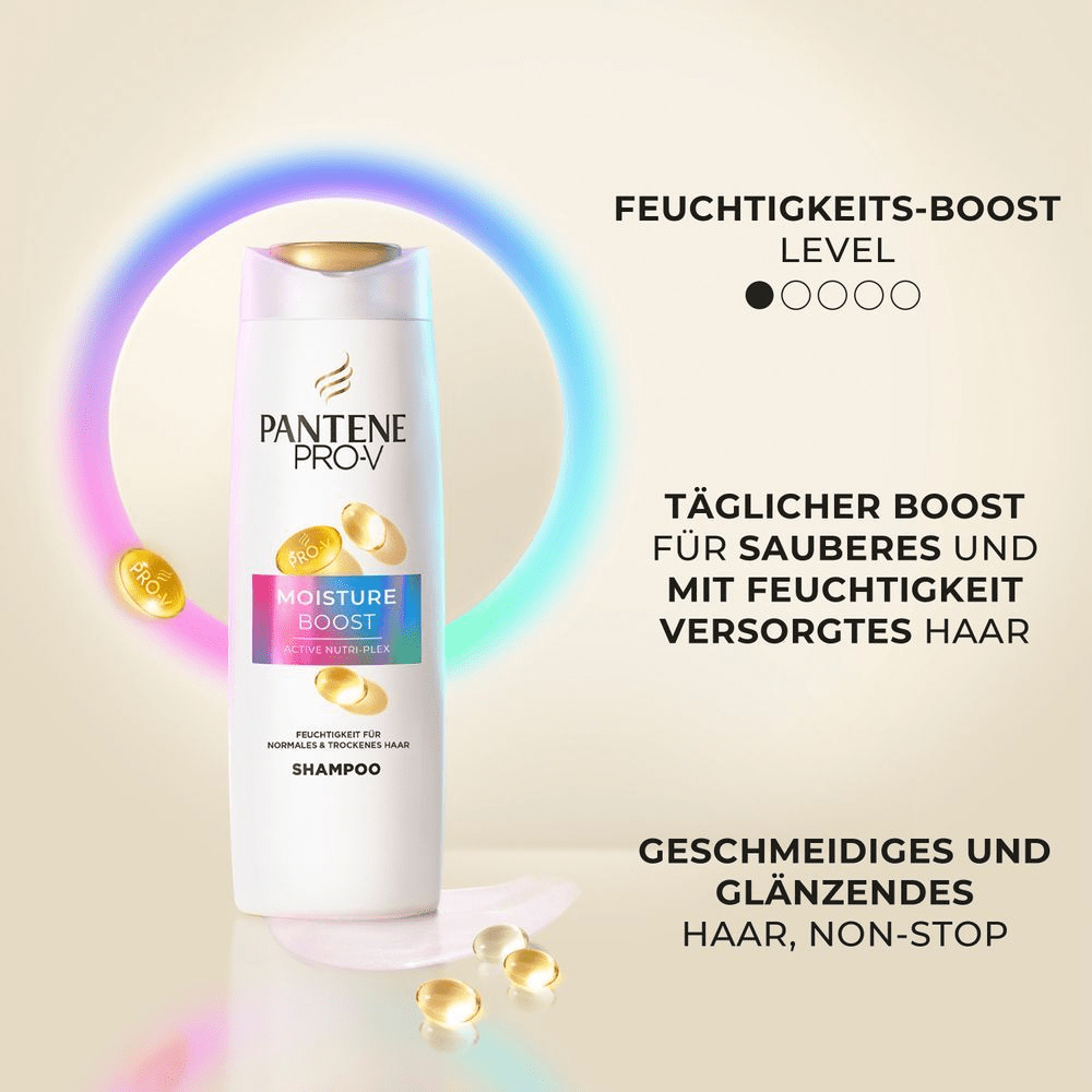 Bild: PANTENE PRO-V Moisture BOOST Shampoo Nährt Normales und Trockenes Haar 