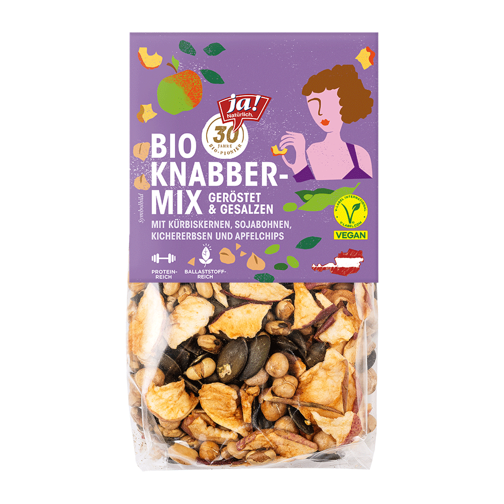 Bild: ja! Natürlich. Bio Knabbermix geröstet und gesalzen