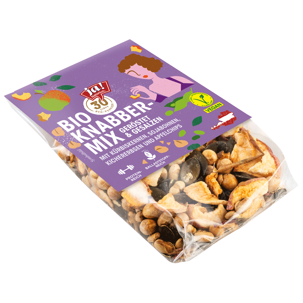 Bild: ja! Natürlich. Bio Knabbermix geröstet und gesalzen