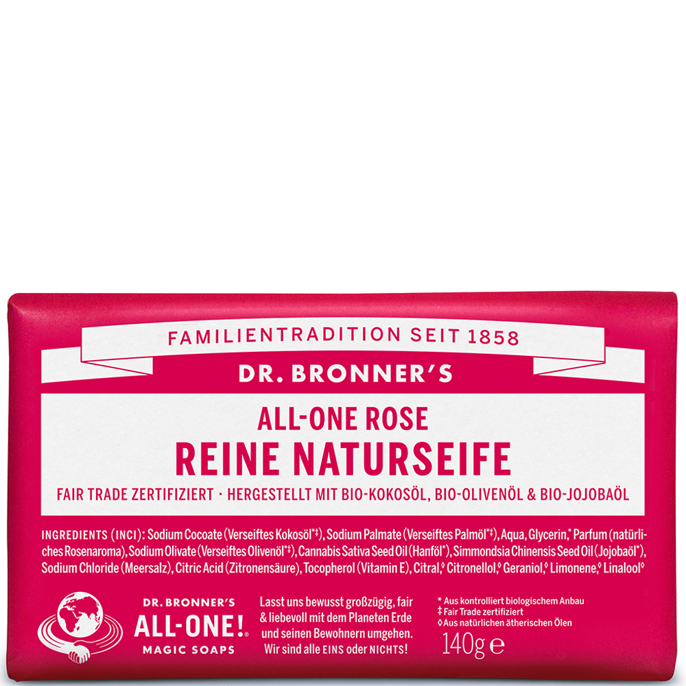 Bild: Dr. Bronner's Seifenstück Rose