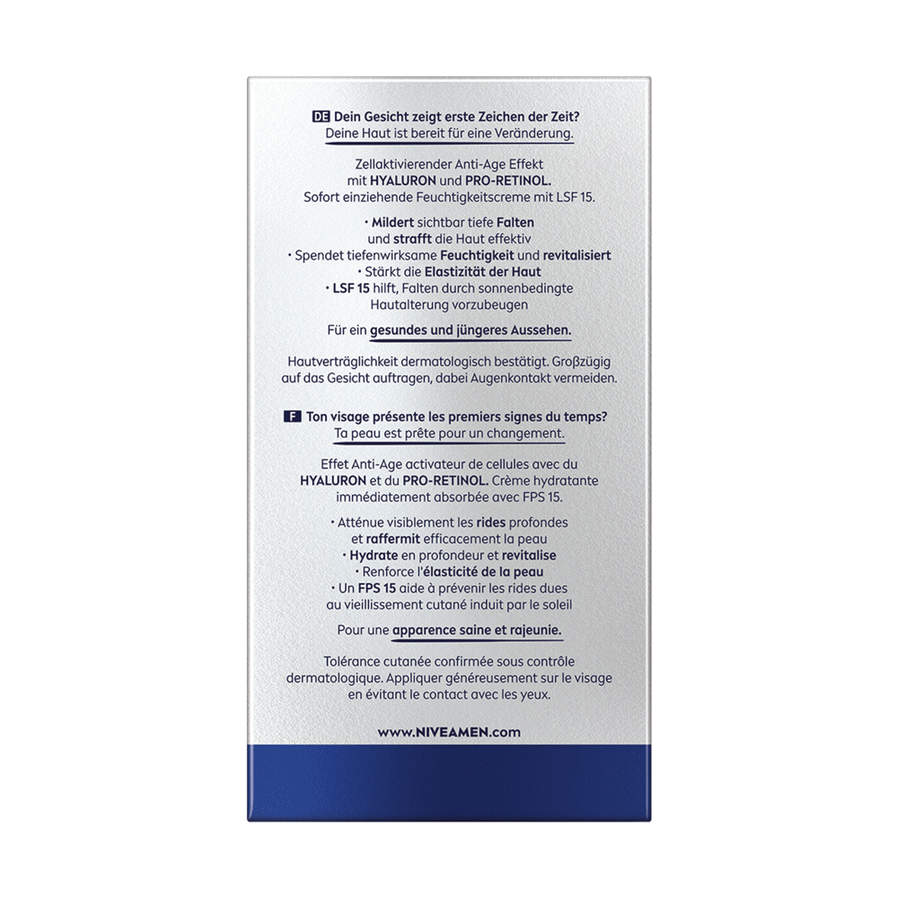 Bild: NIVEA MEN Anti-Age Hyaluron Feuchtigkeitscreme