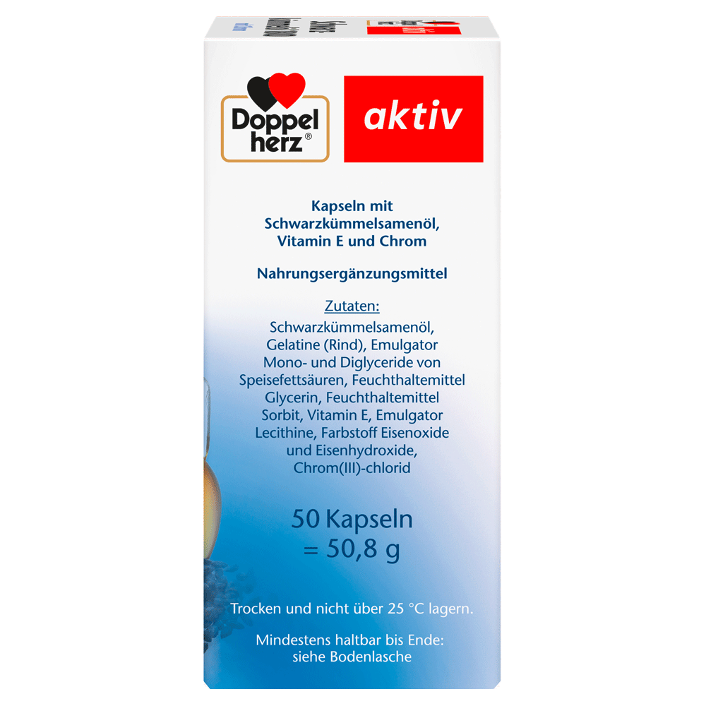 Bild: DOPPELHERZ Schwarzkümmelöl 1800 mit Chrom