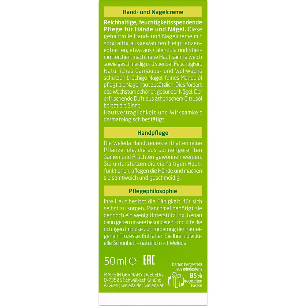 Bild: WELEDA Hand und Nagelcreme Citrus