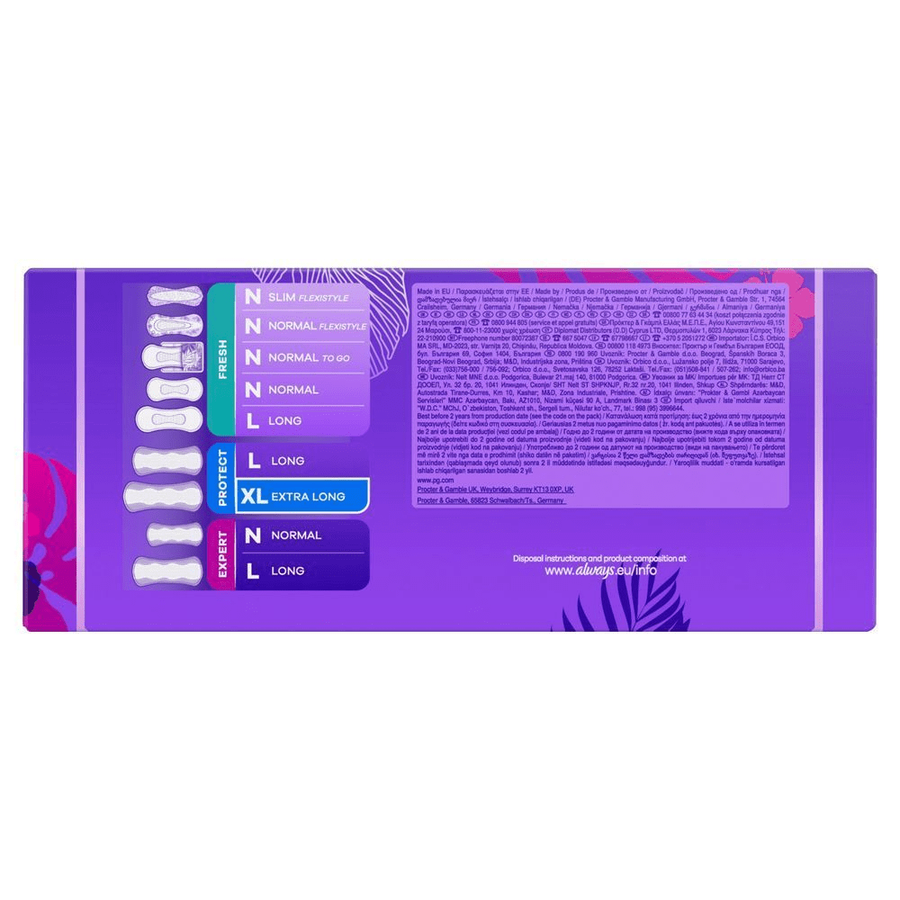 Bild: always Daily Protect Extra Long Slipeinlagen