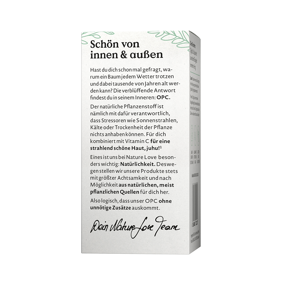 Bild: NATURE LOVE OPC mit Vitamin C