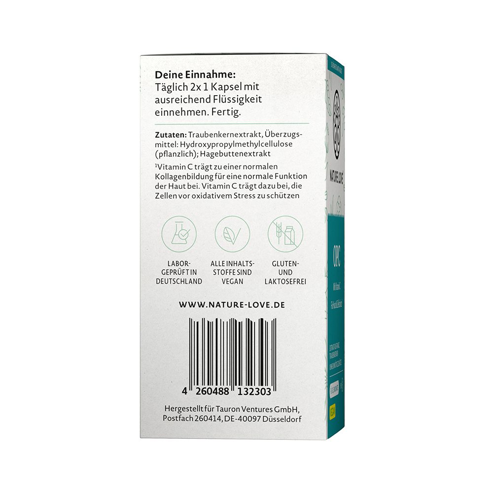 Bild: NATURE LOVE OPC mit Vitamin C