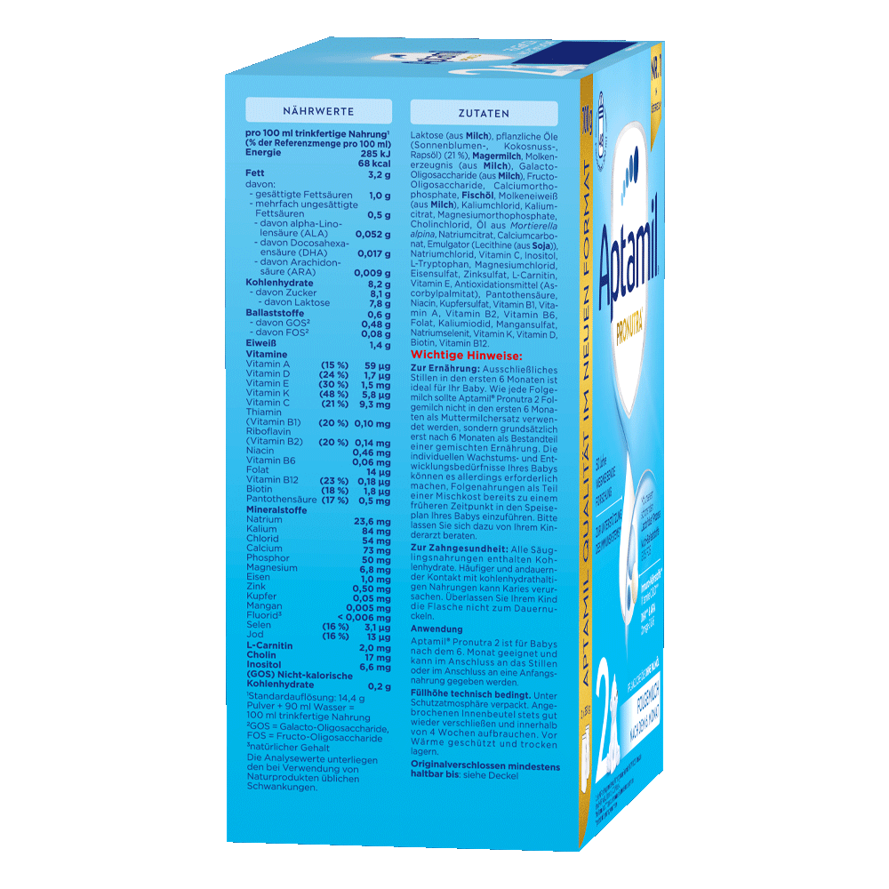 Bild: Aptamil 2 Pronutra, Folgemilch