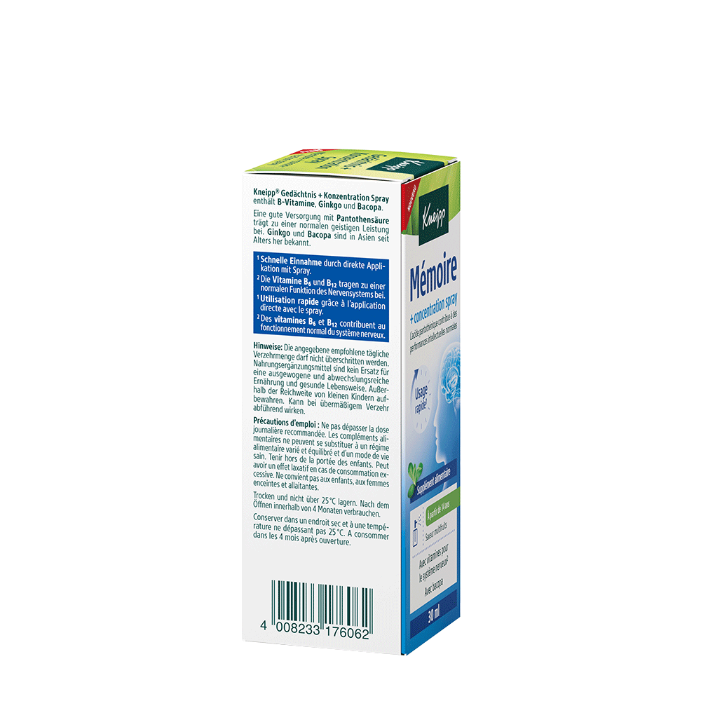 Bild: Kneipp Gedächtnis und Konzentration Spray