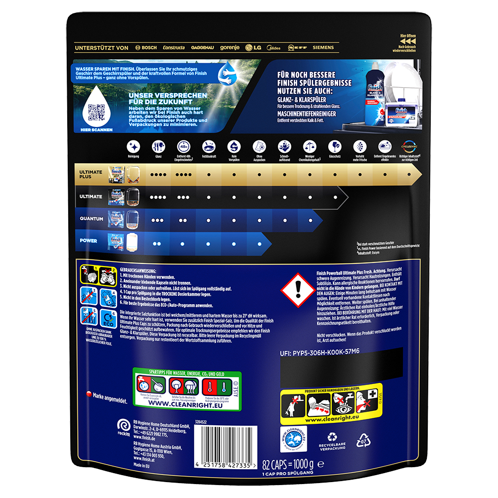 Bild: finish Powerball Ultimate Plus All in 1 Caps Fresh