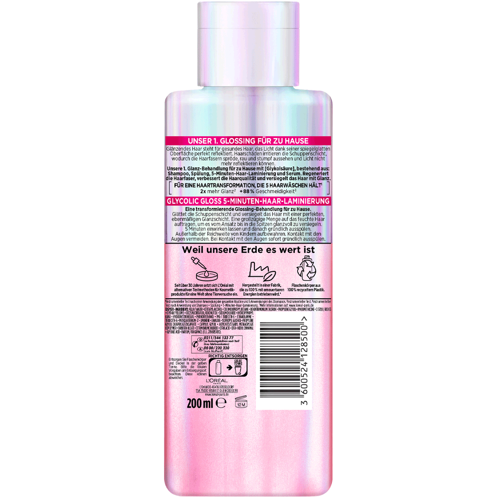 Bild: L'ORÉAL PARIS ELVITAL Glycolic Gloss 5 Minuten Haar-Laminierung 