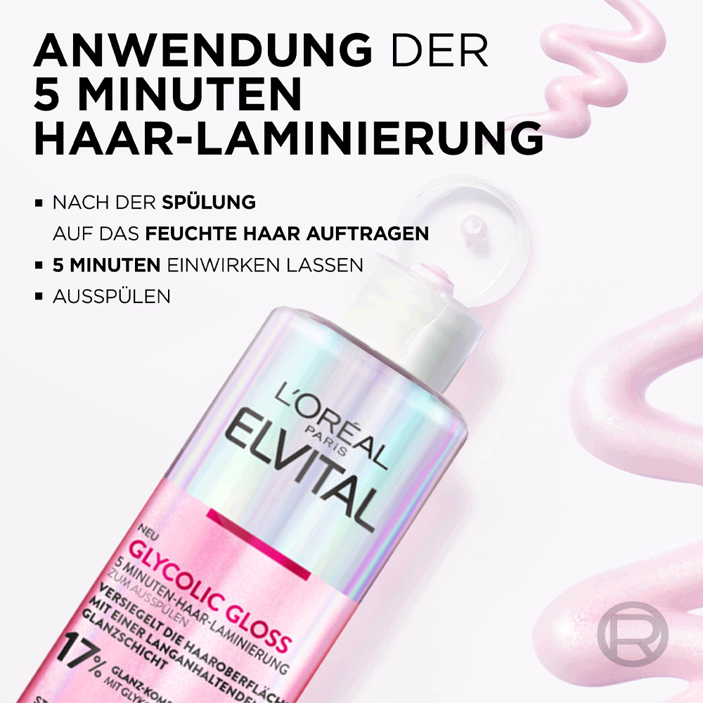 Bild: L'ORÉAL PARIS ELVITAL Glycolic Gloss 5 Minuten Haar-Laminierung 