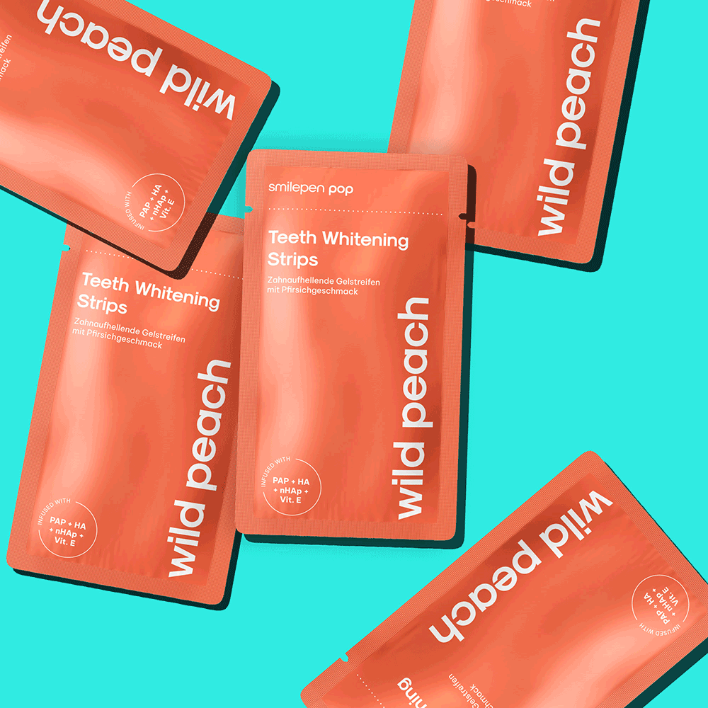 Bild: Smilepen Pop Teeth Whitening Strips Wild Peach