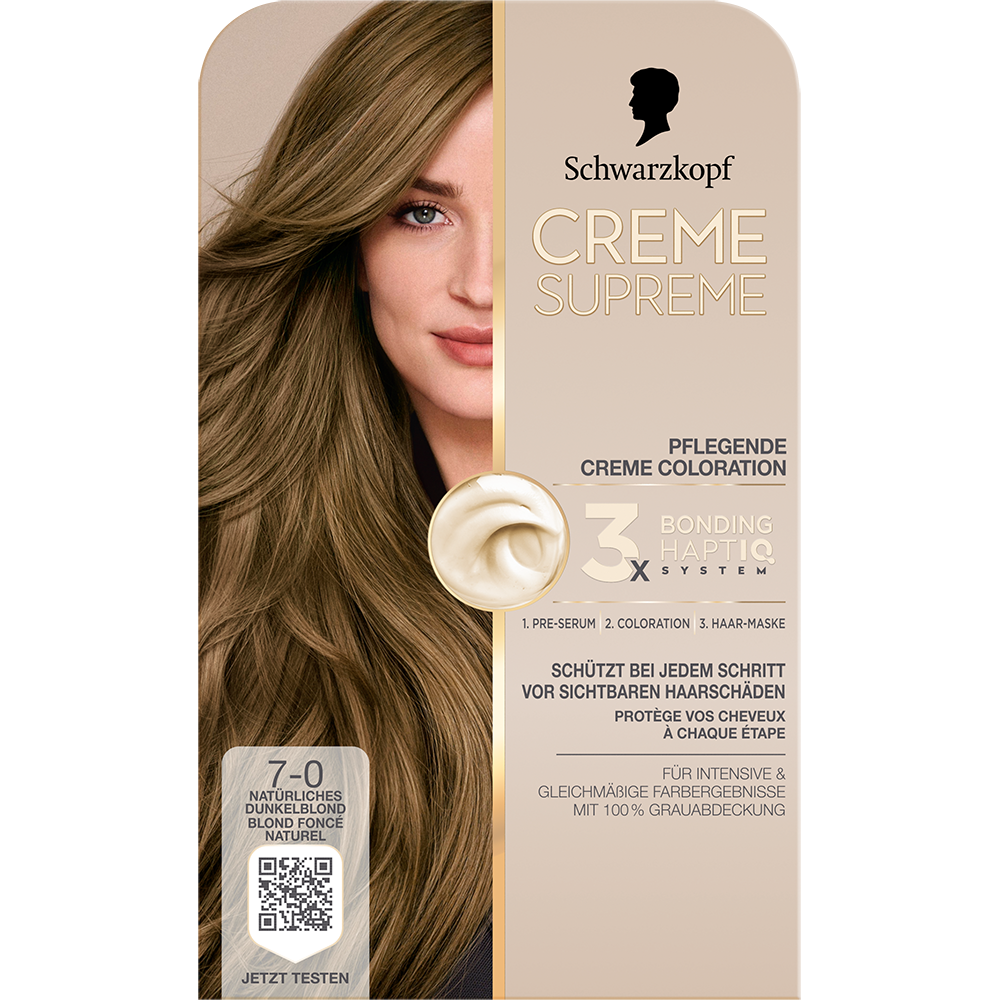 Bild: Schwarzkopf Creme Supreme Creme Coloration Natürliches Dunkel-Blond