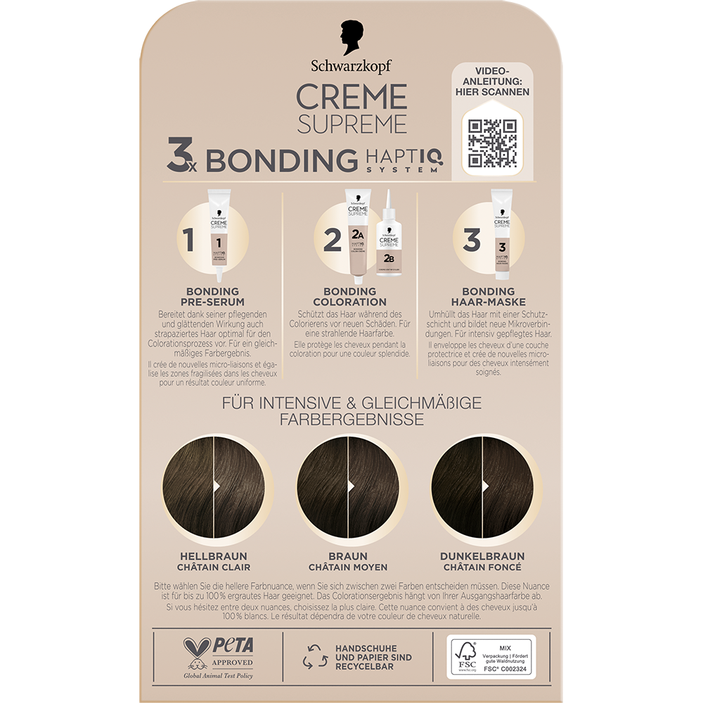 Bild: Schwarzkopf Creme Supreme Creme Coloration Kühles Braun