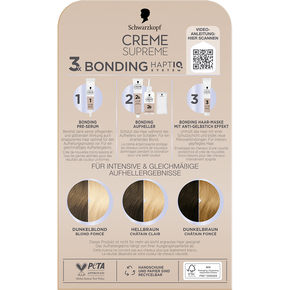 Bild: Schwarzkopf Creme Supreme Pflegender Aufheller Extrem Aufheller Plus